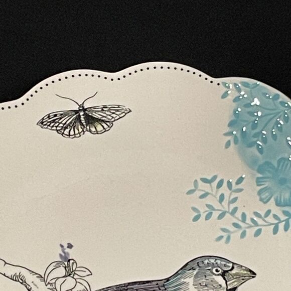 ~ Macy's "Edie Rose Home" Bird Butterfly Accent Salad Plate 9" Bloom Collection~ - Picture 3 of 11
